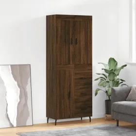 Aparador alto madera contrachapada marrón roble 69,5x34x180 cm by , Sideboards - Ref: Foro24-3199832, Price: 164,95 €, Discou...