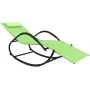 Tumbona mecedora de acero y textileno verde de , Tumbonas - Ref: Foro24-318119, Precio: 75,76 €, Descuento: %
