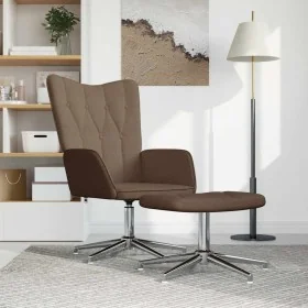 Sillón de relax con reposapiés tela marrón de , Sillones - Ref: Foro24-327603, Precio: 105,10 €, Descuento: %