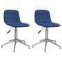 Sillas de comedor giratorias 2 unidades tela azul de , Sillas de comedor - Ref: Foro24-334055, Precio: 94,84 €, Descuento: %