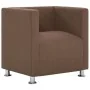 Sillón en forma de cubo de tela marrón de , Sillones - Ref: Foro24-282146, Precio: 140,59 €, Descuento: %