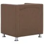 Sillón en forma de cubo de tela marrón de , Sillones - Ref: Foro24-282146, Precio: 140,59 €, Descuento: %