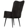 Sillón orejero de cuero auténtico negro de , Sillones - Ref: Foro24-339650, Precio: 119,55 €, Descuento: %