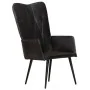Sillón orejero de cuero auténtico negro de , Sillones - Ref: Foro24-339650, Precio: 119,55 €, Descuento: %