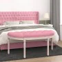 Banco de terciopelo rosa 110,5x45x49 cm de , Bancos - Ref: Foro24-344420, Precio: 135,90 €, Descuento: %