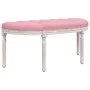 Banco de terciopelo rosa 110,5x45x49 cm de , Bancos - Ref: Foro24-344420, Precio: 135,90 €, Descuento: %