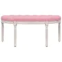 Banco de terciopelo rosa 110,5x45x49 cm de , Bancos - Ref: Foro24-344420, Precio: 135,90 €, Descuento: %