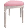 Banco de terciopelo rosa 110,5x45x49 cm de , Bancos - Ref: Foro24-344420, Precio: 135,90 €, Descuento: %