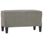 Banco de terciopelo gris claro 70x35x41 cm de , Bancos - Ref: Foro24-349397, Precio: 44,26 €, Descuento: %