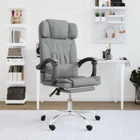 Silla de oficina reclinable con masaje de tela gris claro de , Sillas de oficina - Ref: Foro24-349741, Precio: 117,55 €, Desc...