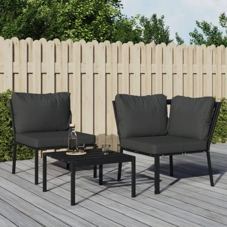 Silla de jardín acero con cojines gris 76x76x79 cm von , Modulare Sofas für den Außenbereich - Ref: Foro24-362718, Preis: 168...