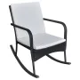 Silla mecedora de jardín ratán sintético negro de , Sillas de jardín - Ref: Foro24-42493, Precio: 90,37 €, Descuento: %