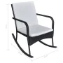 Silla mecedora de jardín ratán sintético negro de , Sillas de jardín - Ref: Foro24-42493, Precio: 90,37 €, Descuento: %