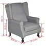 Sillón de tela gris de , Sillones - Ref: Foro24-242206, Precio: 272,30 €, Descuento: %