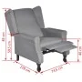 Sillón de tela gris de , Sillones - Ref: Foro24-242206, Precio: 272,30 €, Descuento: %