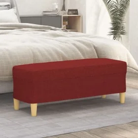 Banco de tela rojo vino tinto 100x35x41 cm de , Bancos - Ref: Foro24-349381, Precio: 59,36 €, Descuento: %
