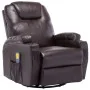 Sillón de masaje mecedora de cuero sintético marrón de , Sillones de masaje eléctricos - Ref: Foro24-246636, Precio: 589,66 €...