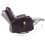 Sillón de masaje mecedora de cuero sintético marrón de , Sillones de masaje eléctricos - Ref: Foro24-246636, Precio: 589,66 €...