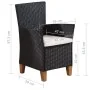 Set de comedor de jardín 9 pzas ratán sintético negro y marrón de , Conjuntos de jardín - Ref: Foro24-44102, Precio: 669,14 €...
