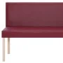 Banco de cuero sintético 139,5 cm color vino tinto de , Bancos para recibidores y almacenamiento - Ref: Foro24-281331, Precio...