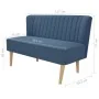 Sofá de tela azul 117x55,5x77 cm de , Sofás - Ref: Foro24-244072, Precio: 265,04 €, Descuento: %