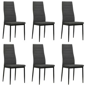 Sillas de comedor 6 unidades tela gris oscuro de , Sillas de comedor - Ref: Foro24-275379, Precio: 236,42 €, Descuento: %