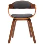 Sillas de comedor 2 unidades tela y madera curvada gris oscuro de , Sillas de comedor - Ref: Foro24-279476, Precio: 419,00 €,...
