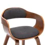 Sillas de comedor 2 unidades tela y madera curvada gris oscuro de , Sillas de comedor - Ref: Foro24-279476, Precio: 419,00 €,...