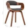 Sillas de comedor 2 unidades tela y madera curvada gris oscuro de , Sillas de comedor - Ref: Foro24-279476, Precio: 419,00 €,...