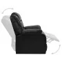 Sillón reclinable cuero sintético negro de , Sillones - Ref: Foro24-288495, Precio: 244,34 €, Descuento: %
