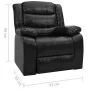 Sillón reclinable cuero sintético negro de , Sillones - Ref: Foro24-288495, Precio: 244,34 €, Descuento: %