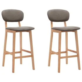 Taburetes de cocina 2 unidades tela gris taupe de , Taburetes de cocina - Ref: Foro24-289376, Precio: 156,95 €, Descuento: %