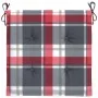 Cojines de silla de jardín 4 uds tela a cuadros rojo 50x50x3 cm de , Cojines para sillas y sofás - Ref: Foro24-314069, Precio...