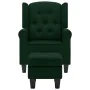 Sillón con reposapiés tela verde oscuro de , Sillones - Ref: Foro24-320157, Precio: 302,81 €, Descuento: %