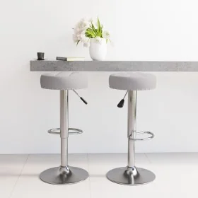 Taburetes de cocina 2 unidades tela gris de , Taburetes de cocina - Ref: Foro24-332971, Precio: 107,91 €, Descuento: %