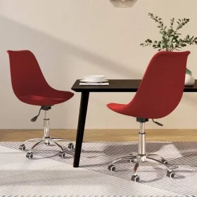 Sillas de comedor giratorias 2 unidades tela rojo tinto de , Sillas de comedor - Ref: Foro24-338351, Precio: 147,57 €, Descue...