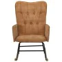 Silla mecedora de lona vintage marrón de , Mecedoras - Ref: Foro24-339684, Precio: 128,95 €, Descuento: %