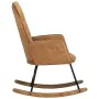 Silla mecedora de lona vintage marrón de , Mecedoras - Ref: Foro24-339684, Precio: 128,95 €, Descuento: %