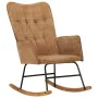 Silla mecedora de lona vintage marrón de , Mecedoras - Ref: Foro24-339684, Precio: 128,95 €, Descuento: %