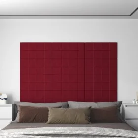 Paneles de pared 12 uds terciopelo rojo tinto 60x30 cm 2,16 m² by , Wall covering - Ref: Foro24-344088, Price: 45,62 €, Disco...
