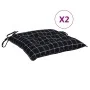 Cojines para silla 2 uds tela a cuadros negro 40x40x7 cm de , Cojines para sillas y sofás - Ref: Foro24-361489, Precio: 23,93...