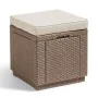 Keter Puf cubo de almacenamiento con cojín capuchino de , Cajas de almacenaje para exteriores - Ref: Foro24-408952, Precio: 7...
