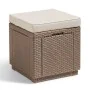 Keter Puf cubo de almacenamiento con cojín capuchino de , Cajas de almacenaje para exteriores - Ref: Foro24-408952, Precio: 7...