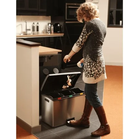 EKO Cubo de basura de pedal Rejoice 3x12 L plateado mate by , Waste containers - Ref: Foro24-440033, Price: 115,11 €, Discoun...
