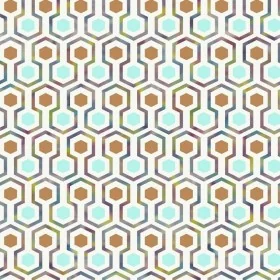 Noordwand Papel de pared Good Vibes Hexagon Pattern verde y naranja de , Papel pintado - Ref: Foro24-440446, Precio: 22,01 €,...