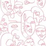Noordwand Papel pintado Friends&Coffee Line Art Faces blanco y rosa de , Papel pintado - Ref: Foro24-444843, Precio: 31,70 €,...