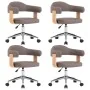 Sillas comedor giratorias 4 uds madera curvada tela gris taupe de , Sillas de comedor - Ref: Foro24-3054906, Precio: 586,87 €...