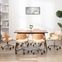 Sillas de comedor giratorias 4 uds madera curvada cuero crema de , Sillas de comedor - Ref: Foro24-3054933, Precio: 547,66 €,...
