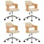 Sillas de comedor giratorias 4 uds madera curvada cuero crema de , Sillas de comedor - Ref: Foro24-3054933, Precio: 547,66 €,...