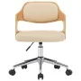 Sillas de comedor giratorias 4 uds madera curvada cuero crema de , Sillas de comedor - Ref: Foro24-3054933, Precio: 547,66 €,...